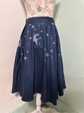 Laura Byrnes Navy Star & Cherub A-Line Skirt Pin up retro inspired plus size 2X